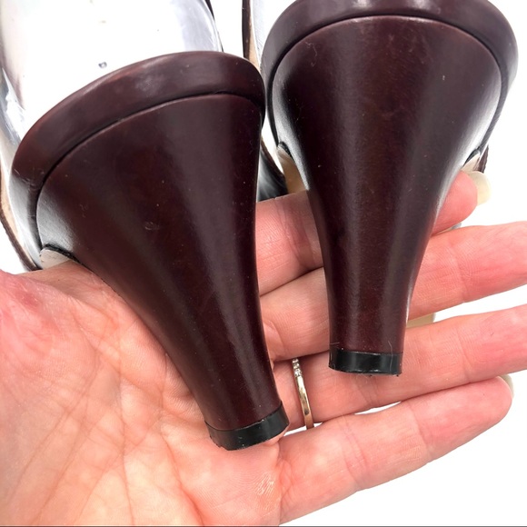 Salvatore‎ Ferragamo Vintage Brown Slingback 8.5N - Picture 5 of 10